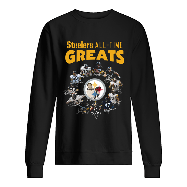 Pittsburgh Steelers All-Time Greats Players Signatures Unisex Sweatshirt