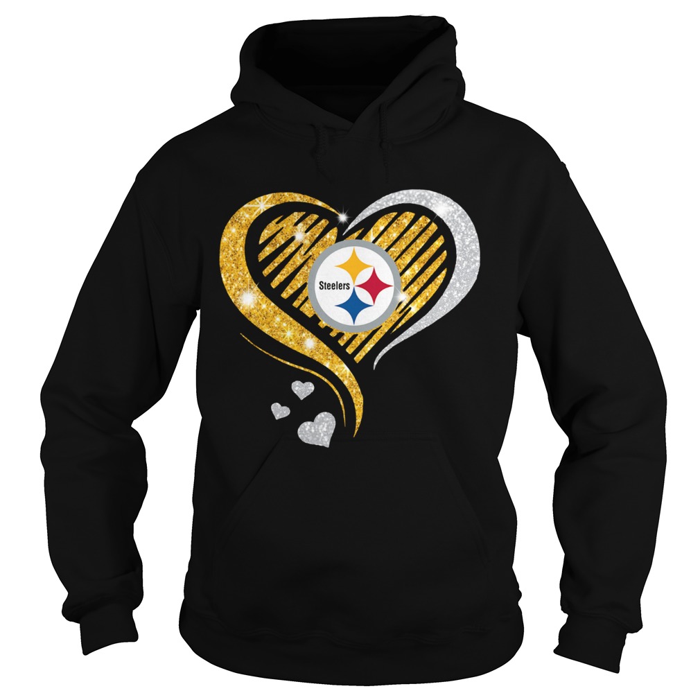 Pittsburgh Steelers Diamond Heart Hoodie