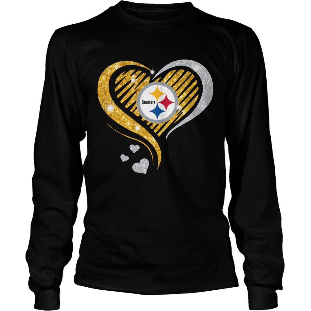 Pittsburgh Steelers Diamond Heart LongSleeve
