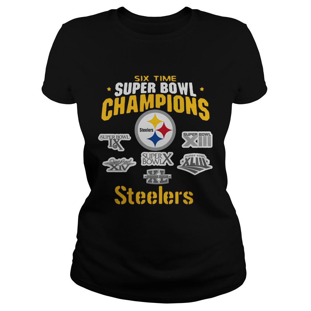Pittsburgh Steelers NFL Six Time Super Bowl Champions Classic Ladies