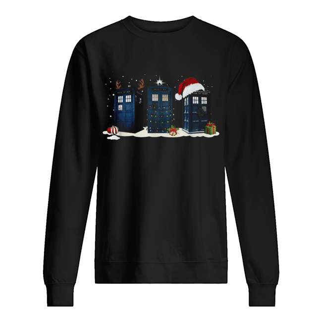 Police Box Reindeer Christmas Unisex Sweatshirt