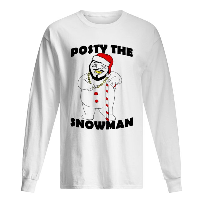 Post Malone Posty The Snowman Long Sleeved T-shirt 