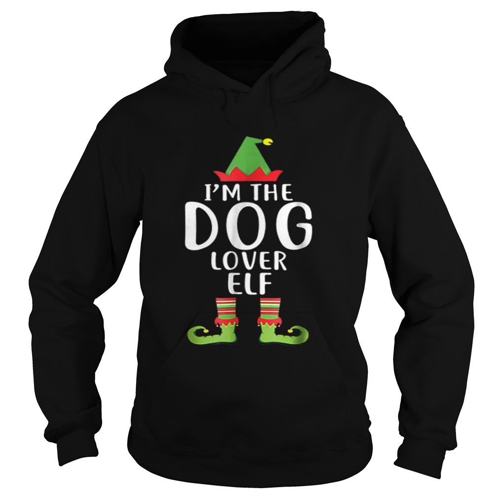 Pretty Im The Dog Lover Elf Matching Family Group Christmas Hoodie
