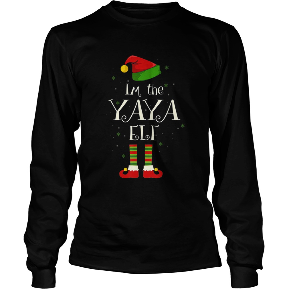 Pretty Im The Yaya Elf Matching Family Group Christmas Funny LongSleeve