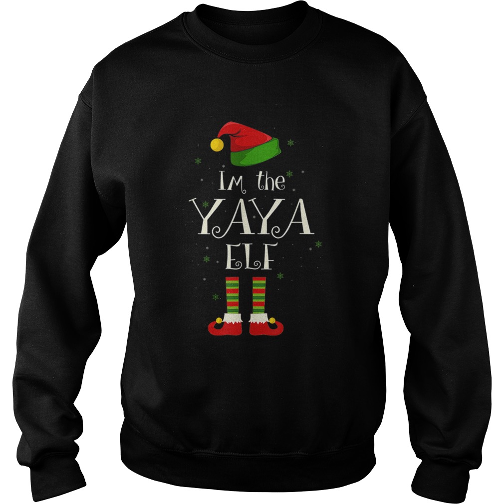 Pretty Im The Yaya Elf Matching Family Group Christmas Funny Sweatshirt