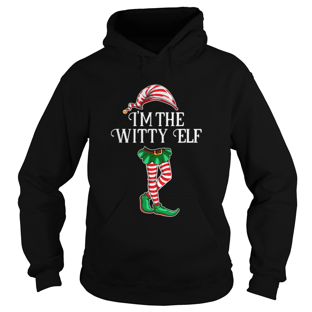 Pretty Im the Witty Elf Christmas Matching Family Group Gift Hoodie