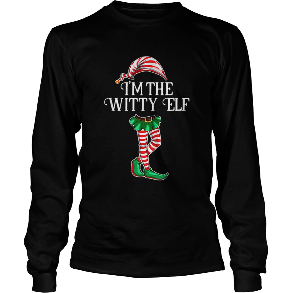 Pretty Im the Witty Elf Christmas Matching Family Group Gift LongSleeve