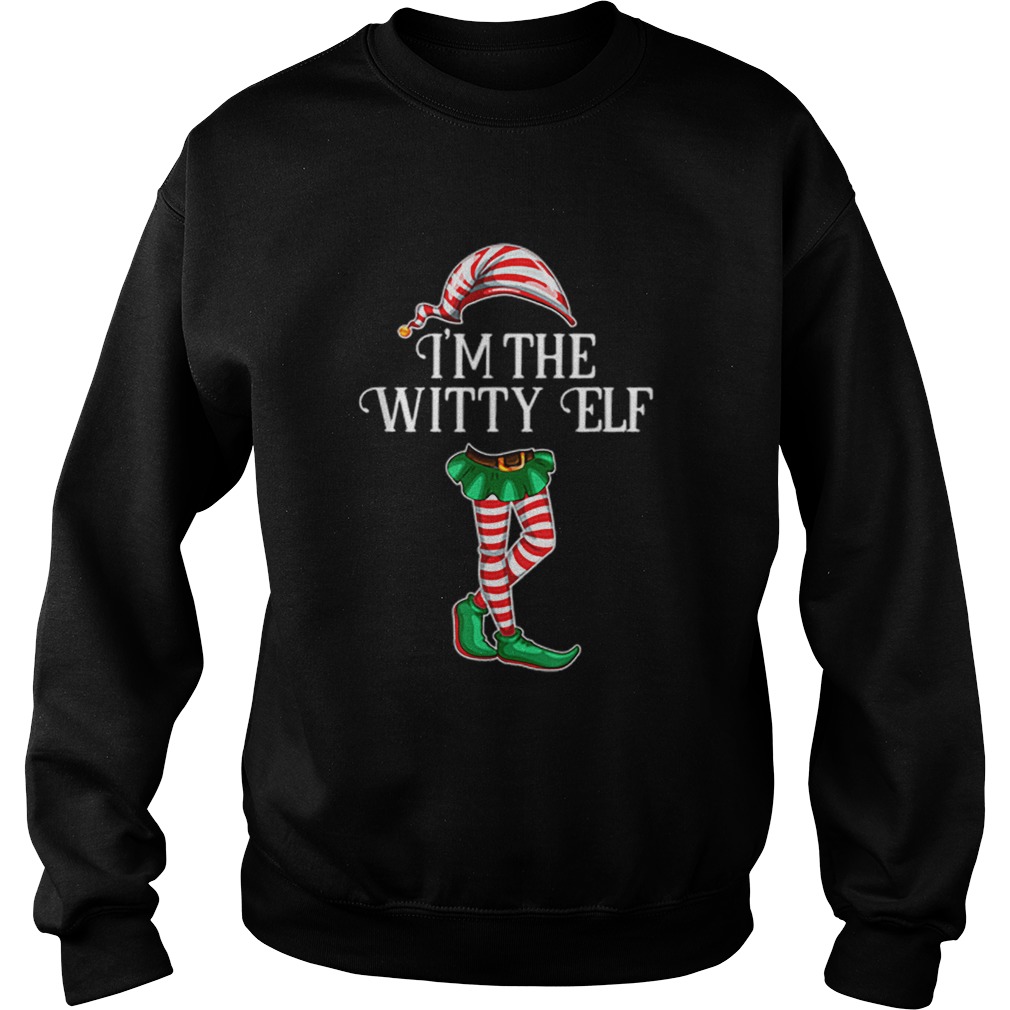 Pretty Im the Witty Elf Christmas Matching Family Group Gift Sweatshirt