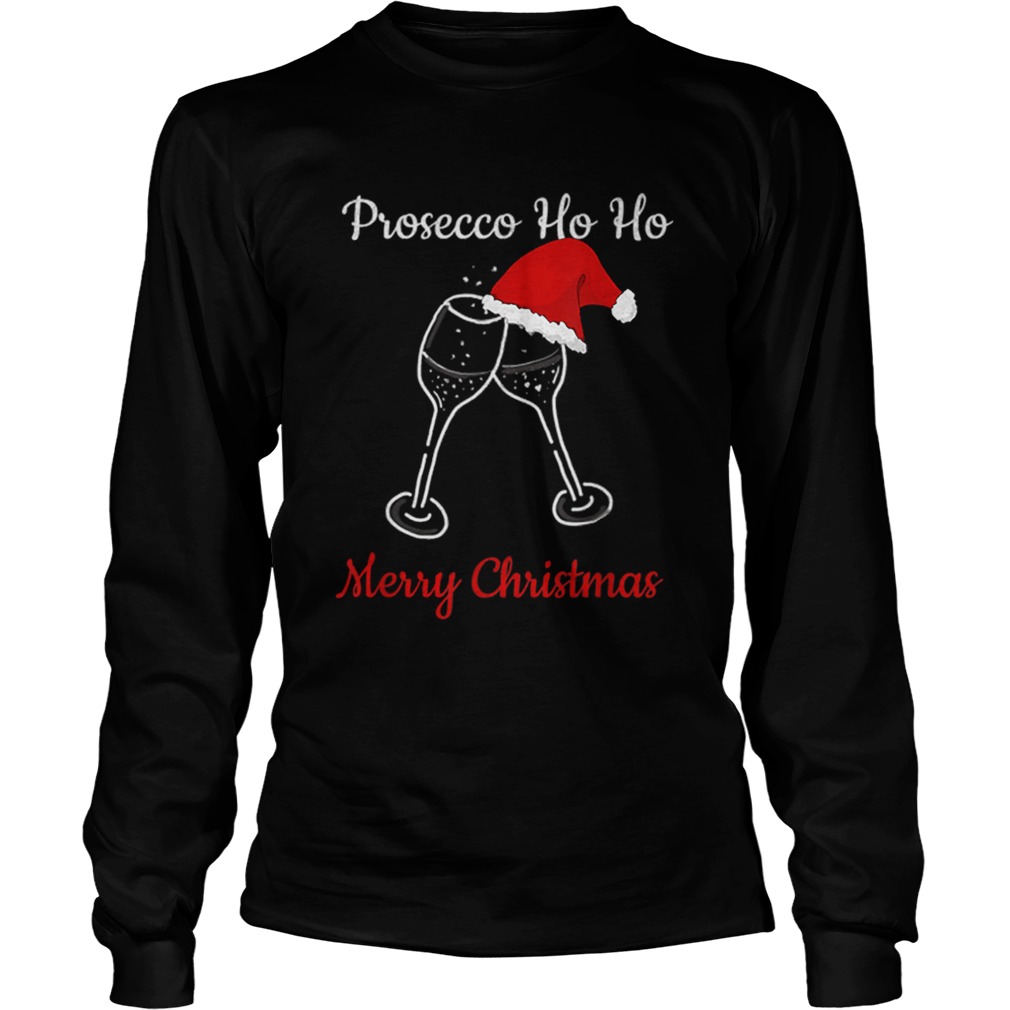 Prosecco Ho Ho Christmas Party Hat Champagne LongSleeve