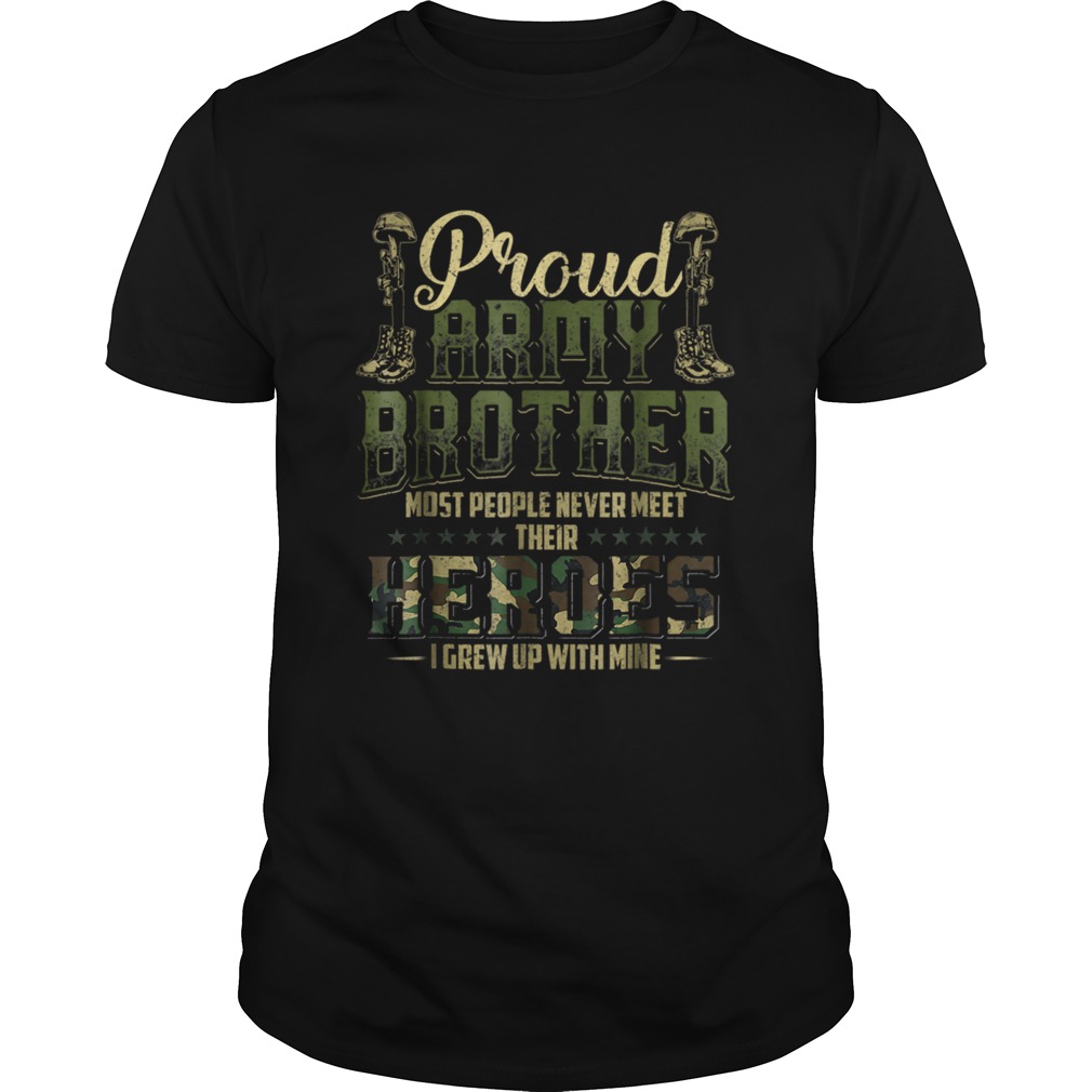 Proud Army Brother Shirt Patriotic Military Veteran shirt