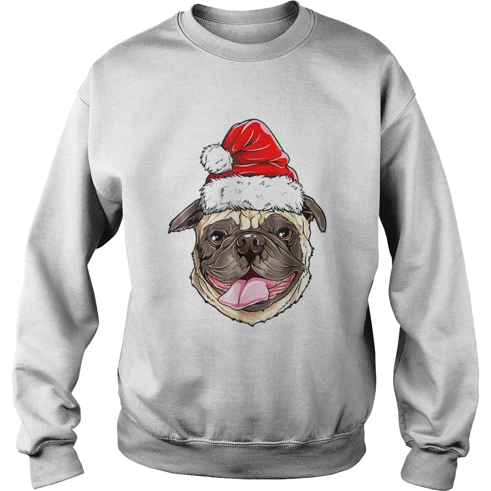 Pug Santa Christmas Kids Boys Girls Xmas Gifts Hat Sweatshirt