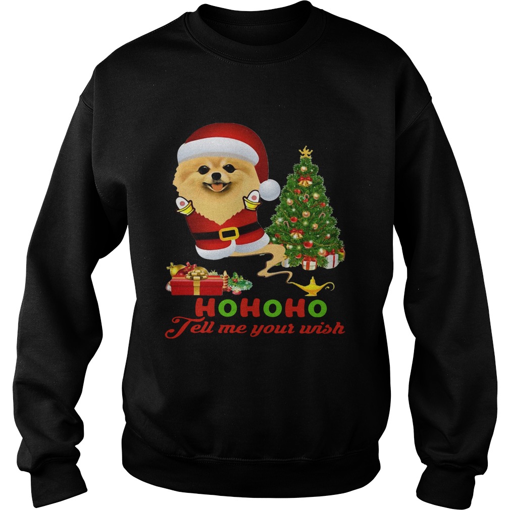Qhn 8 Tell Me Your Wish Christmas Pomeranian Sweatshirt