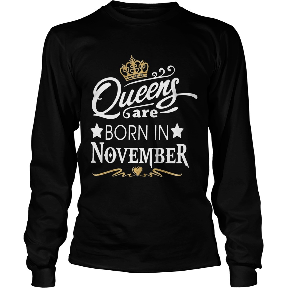 Queen Are Born In November Crown LongSleeve
