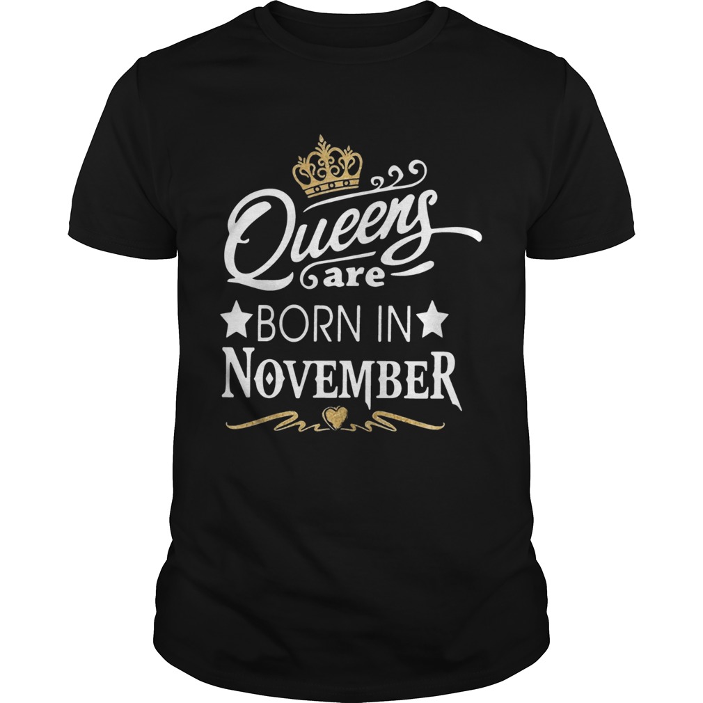 Queen Are Born In November Crown shirt