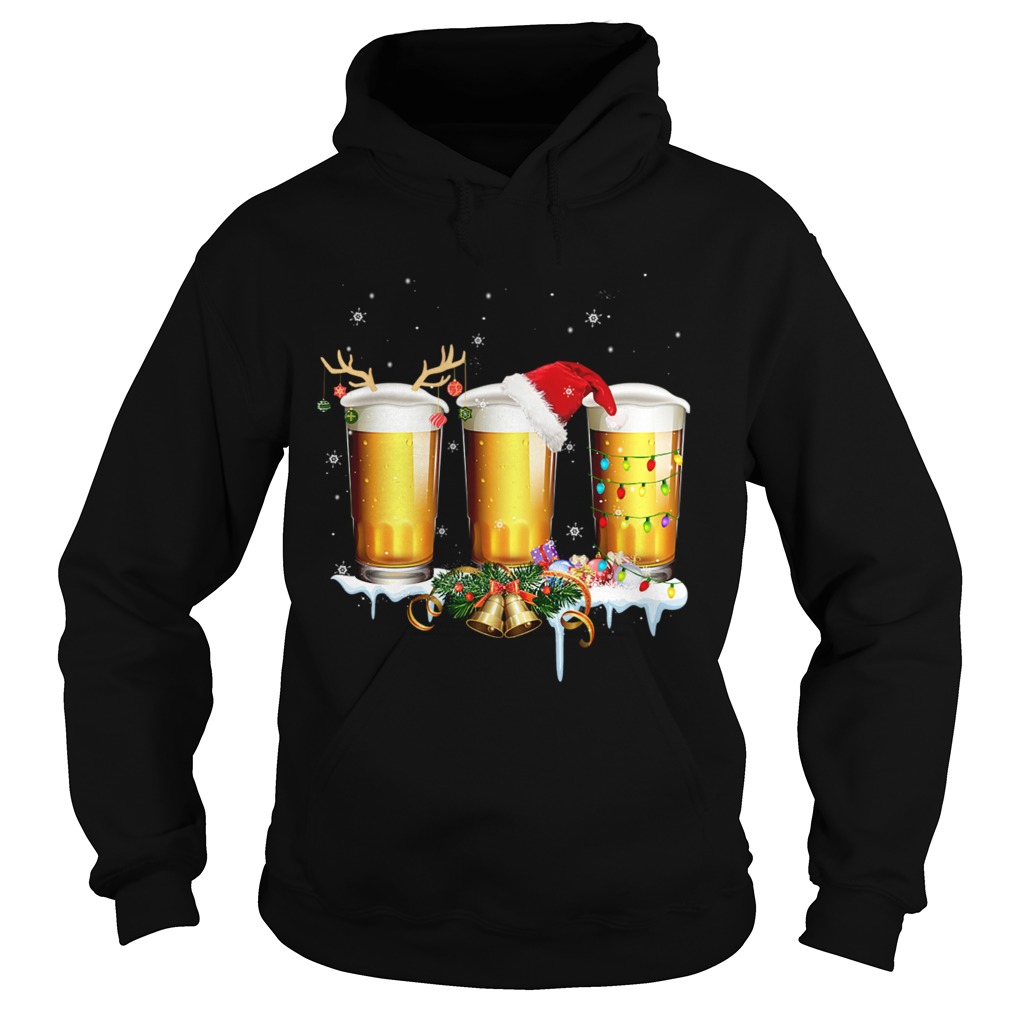 Reindeer Beer Christmas Funny Xmas Hoodie