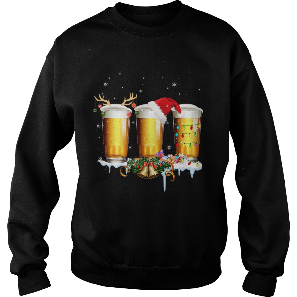 Reindeer Beer Christmas Funny Xmas Sweatshirt