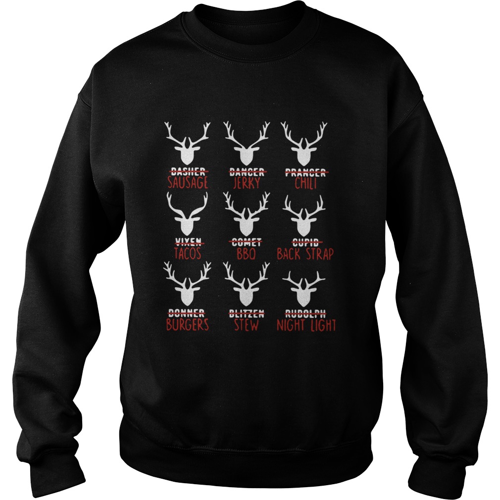 Reindeer Dasher Sausage Dancer Jerky Prancer Chili Sweatshirt