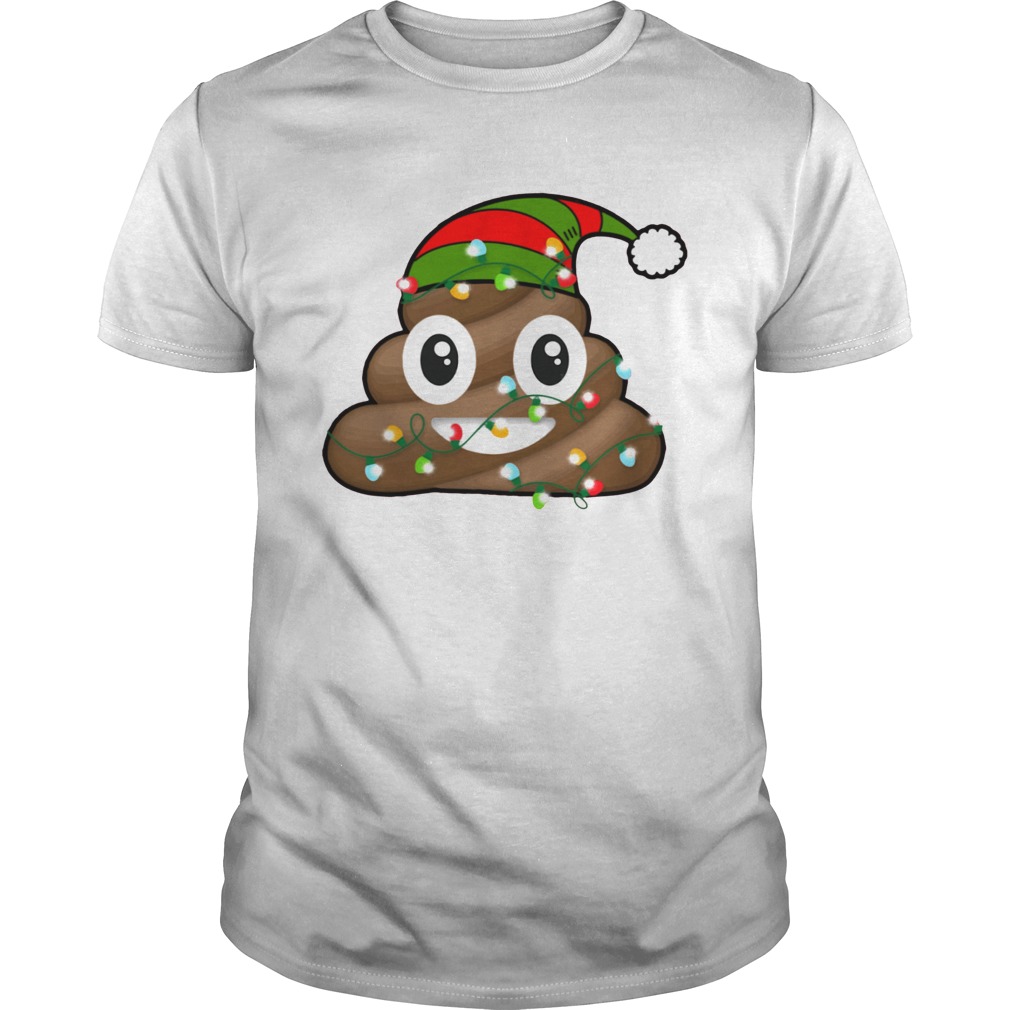 Reindeer Poop Emoji Cute Merry Christmas Red shirt