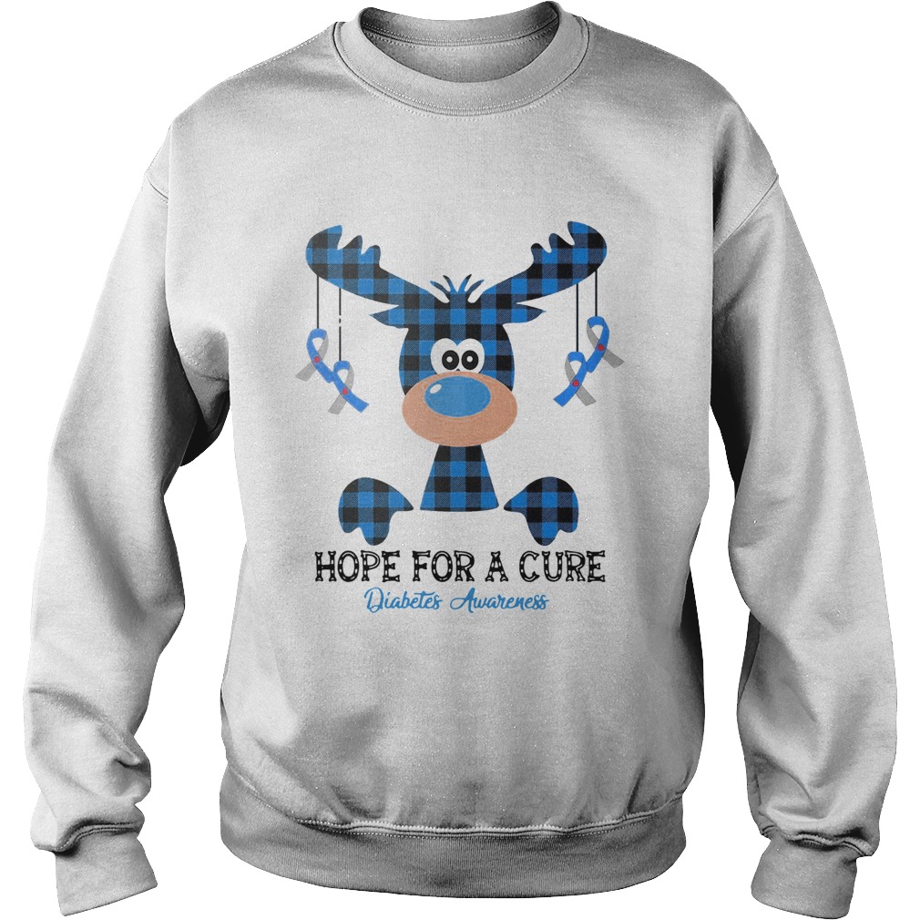 Reindeer hope for a cure diabetes awareness Sweatshirt
