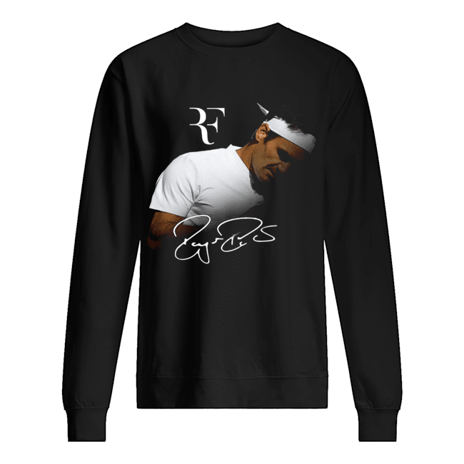 Rf Roger Federer Signed Shirt Unisex Sweatshirt