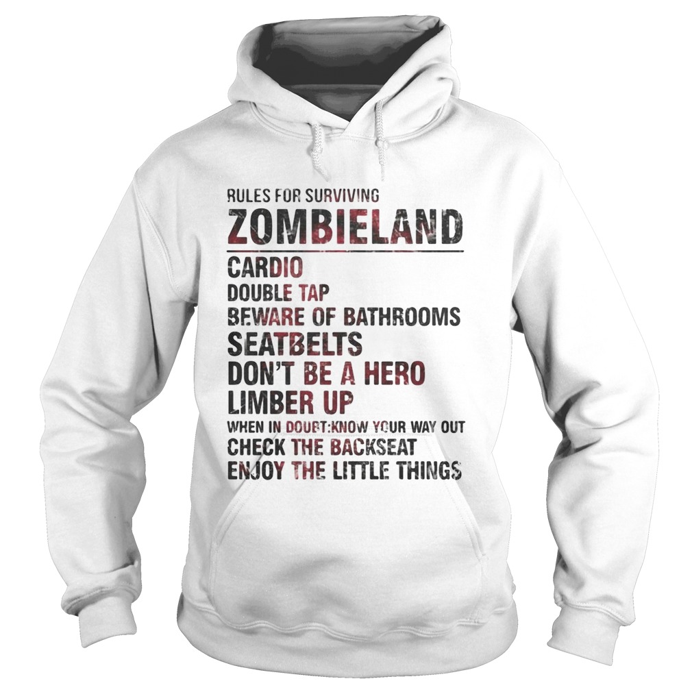 Rules for surviving zombieland cardio double tap beware of bathrooms Hoodie