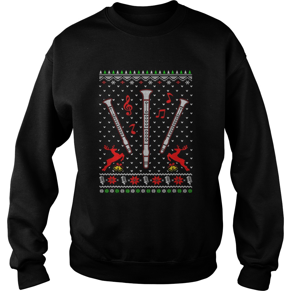 Santa Clarinet Ugly Christmas Sweatshirt