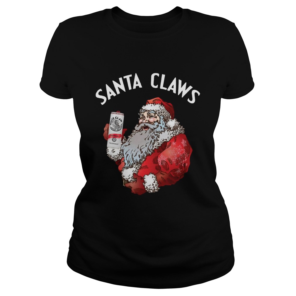 Santa Claws White Claw Christmas Drinking Funny Classic Ladies