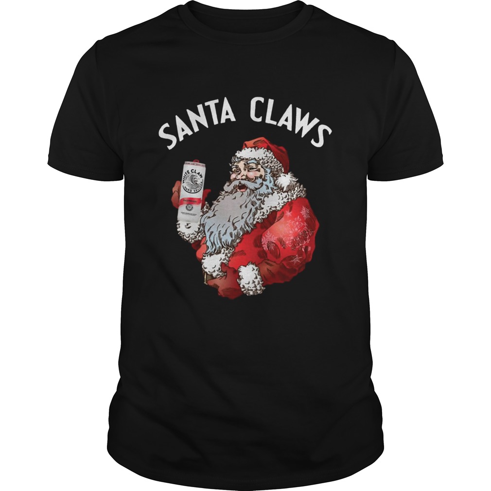 Santa Claws White Claw Christmas Drinking Funny shirt