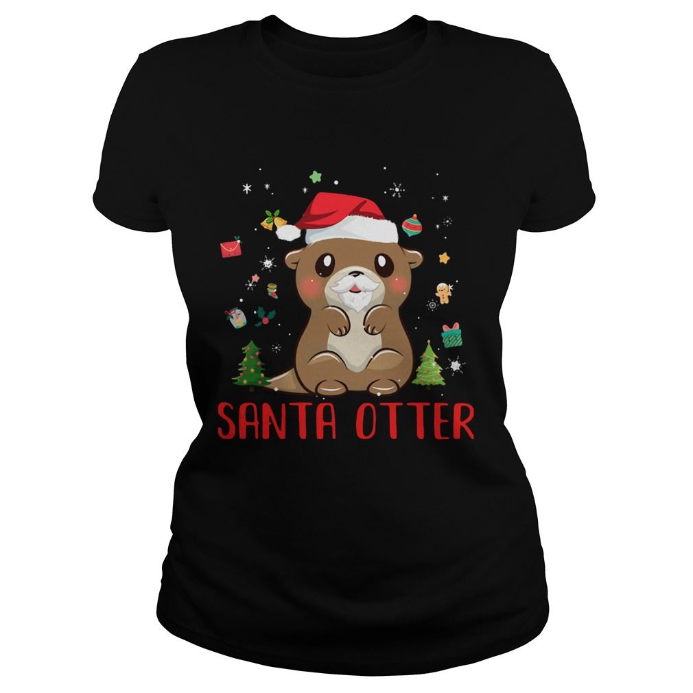 Santa Otter Christmas Classic Ladies