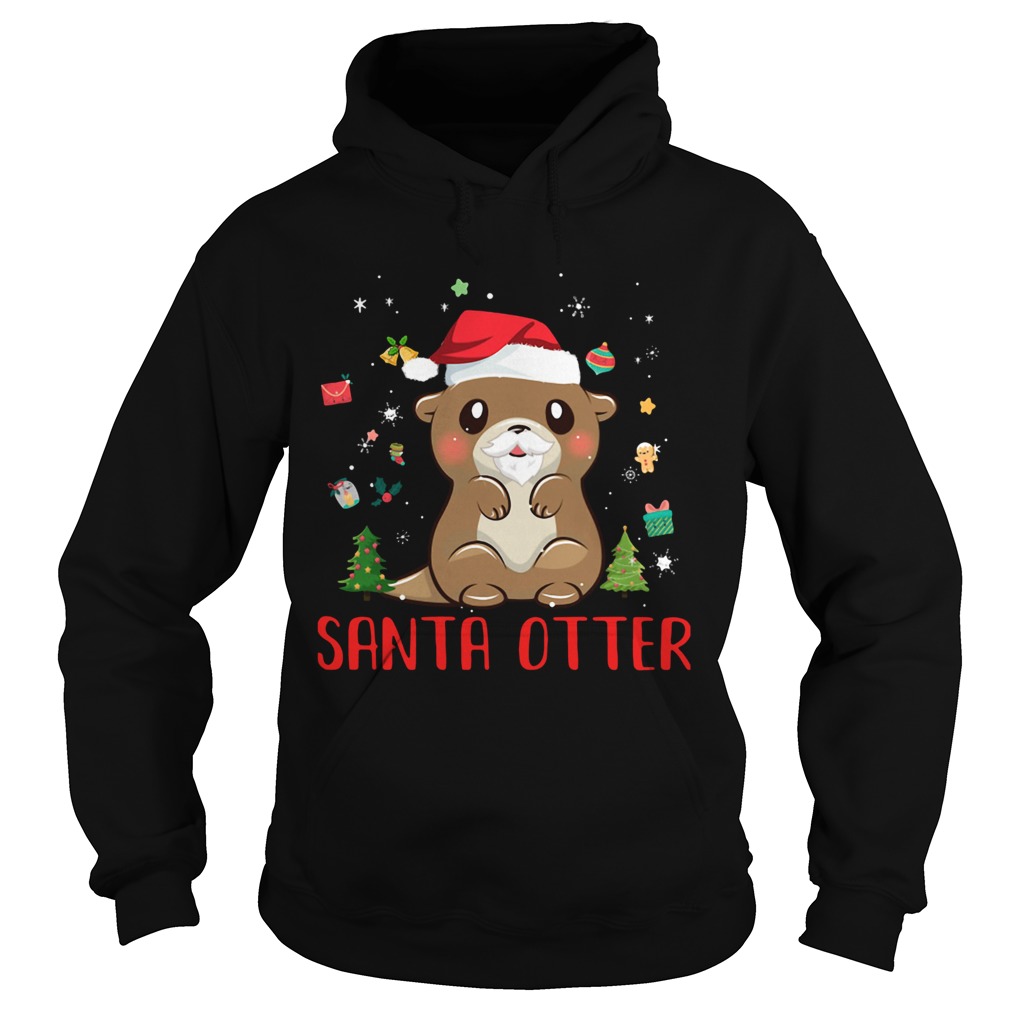 Santa Otter Christmas Hoodie