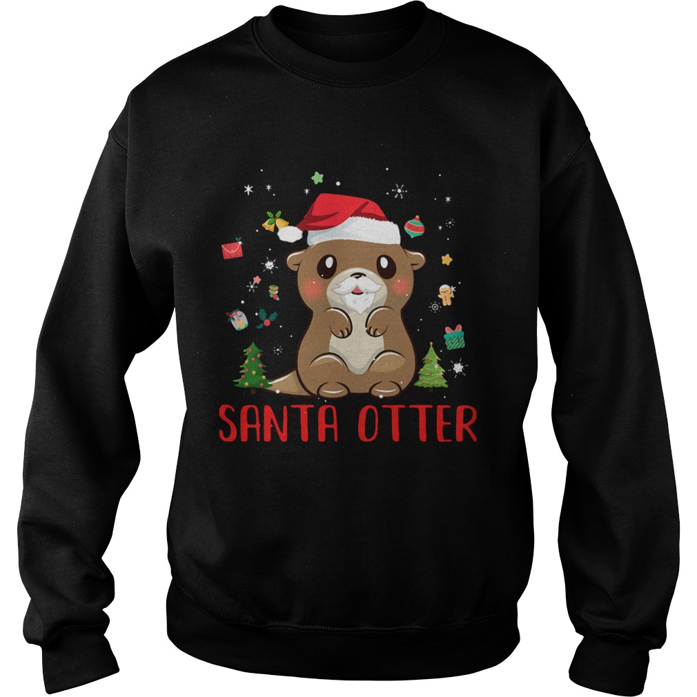 Santa Otter Christmas Sweatshirt