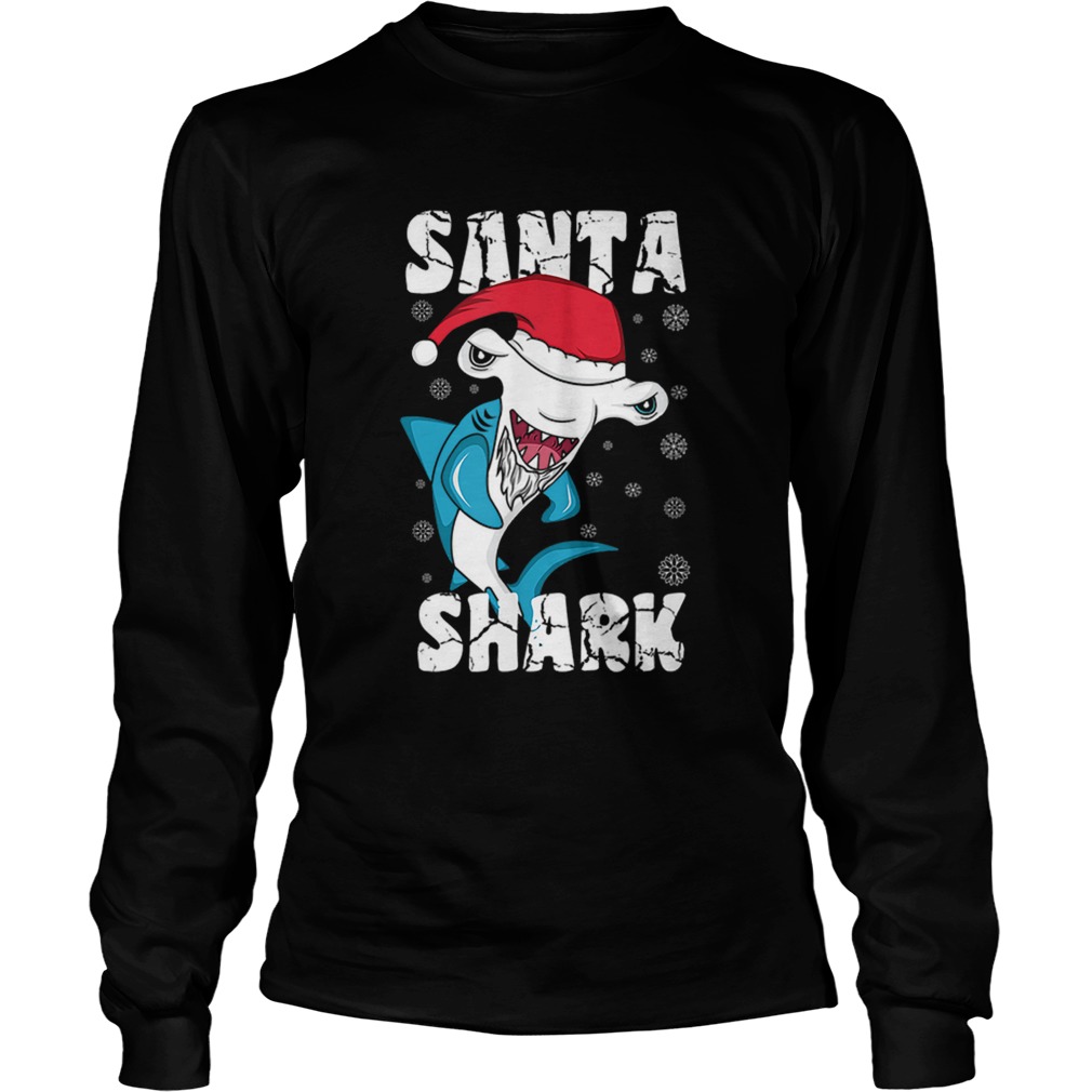 Santa Shark Funny Santa Claus Christmas Hammerhead Shark LongSleeve