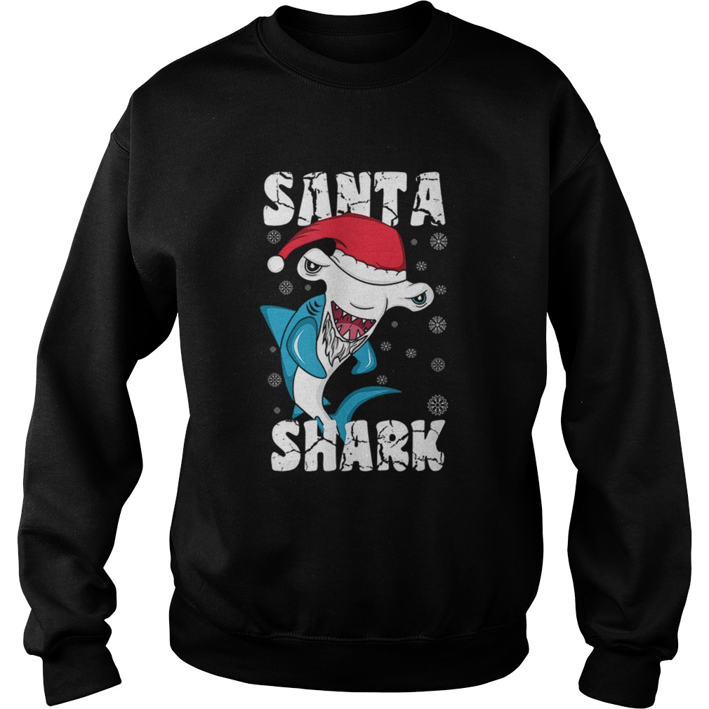Santa Shark Funny Santa Claus Christmas Hammerhead Shark Sweatshirt