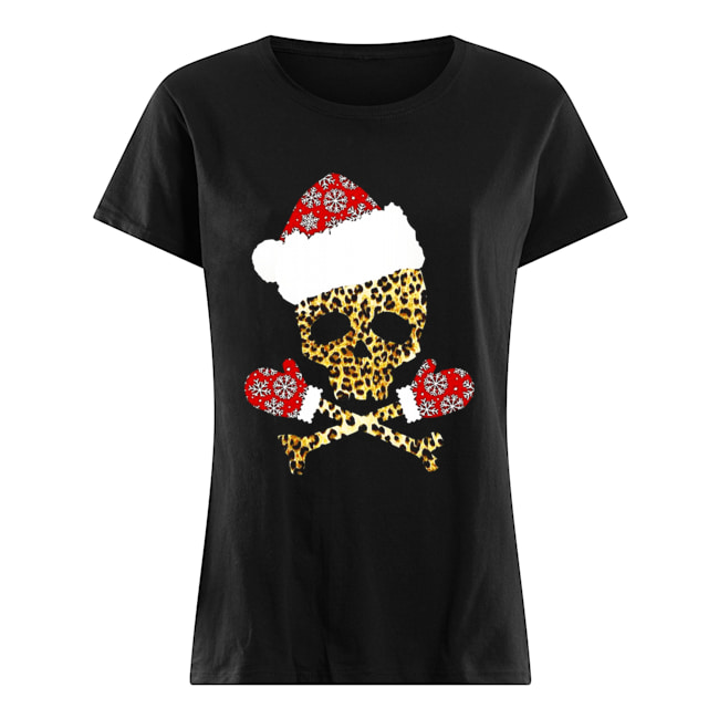 Santa Skull Leopard Christmas Classic Women's T-shirt