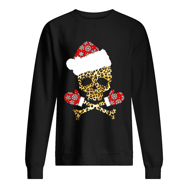 Santa Skull Leopard Christmas Unisex Sweatshirt