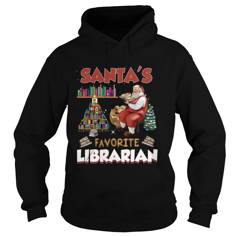 Santas Favorite Librarian Funny Christmas Ornaments Hoodie