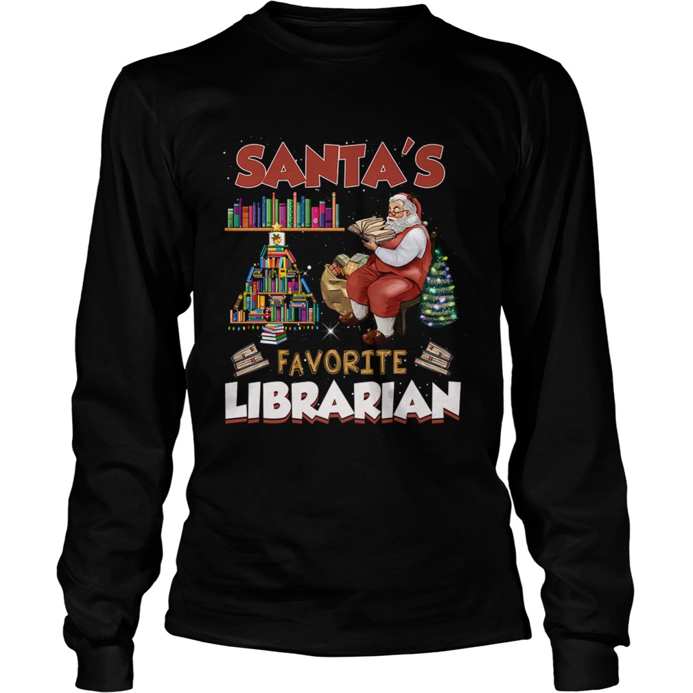 Santas Favorite Librarian Funny Christmas Ornaments LongSleeve