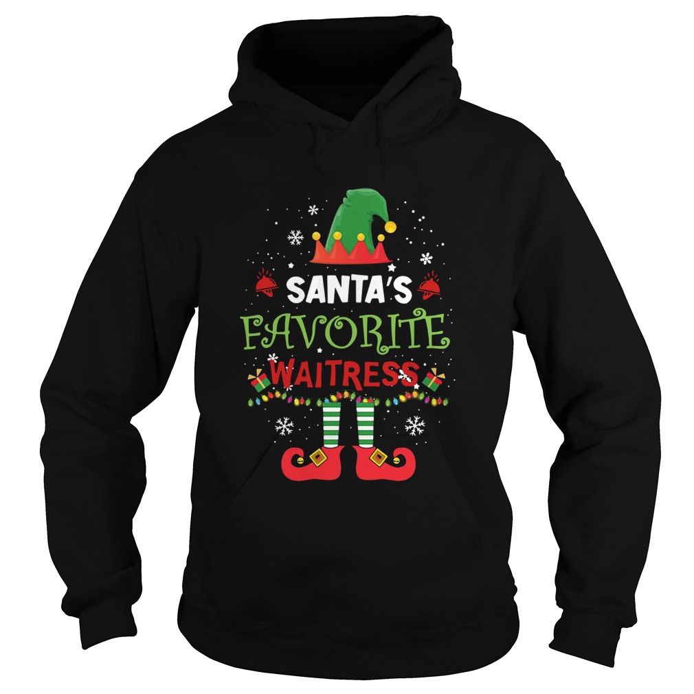 Santas Favorite Waitress ELF Christmas Hoodie