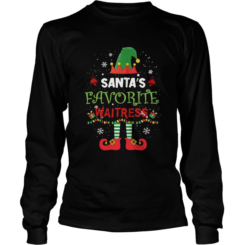 Santas Favorite Waitress ELF Christmas LongSleeve
