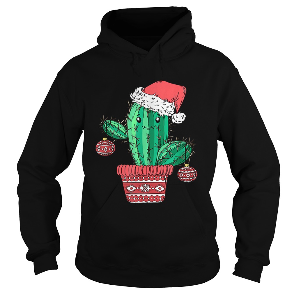 Santas Hat Cactus Sweater Tee Christmas Party Xmas Holidays Hoodie