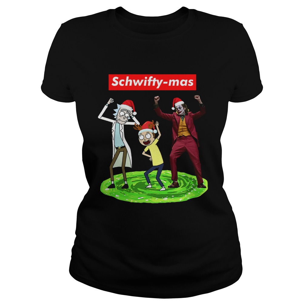 Schwifty mas Rick and Morty and Joker dancing Classic Ladies