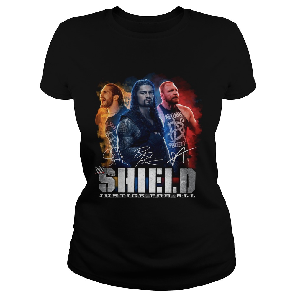 Seth Rollins Roman Reigns Dean Ambrose The Shield Justice For All Shirt Classic Ladies
