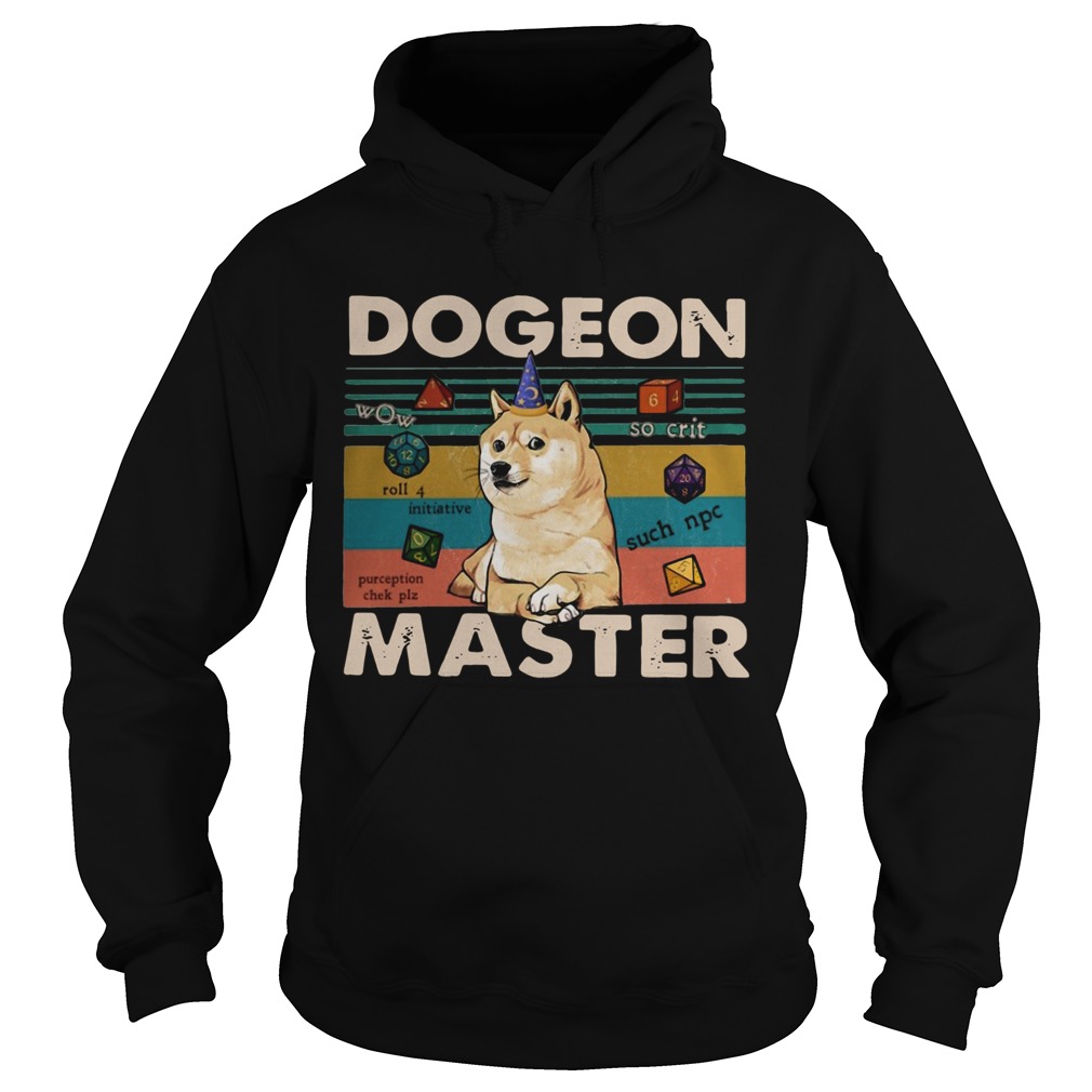 Shiba Inu Dogeon dungeon master vintage Hoodie