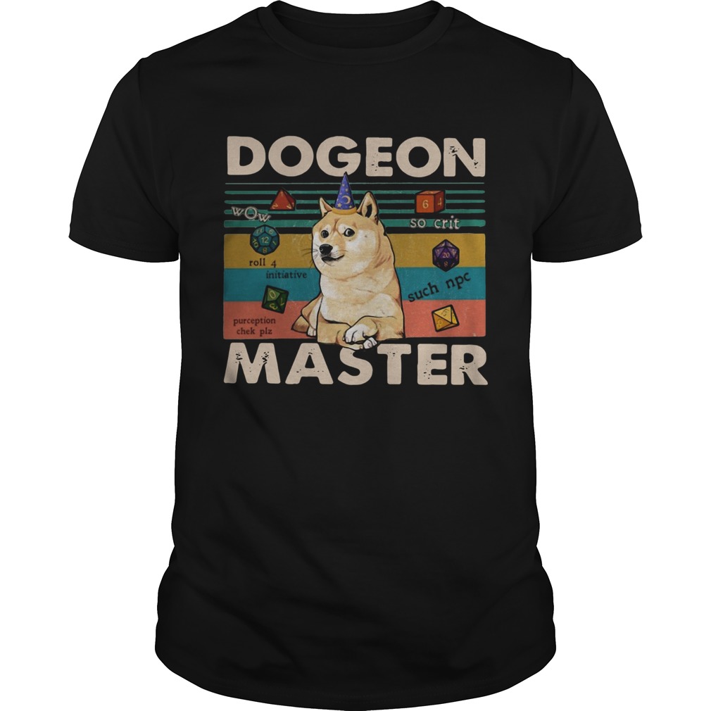 Shiba Inu Dogeon dungeon master vintage shirt