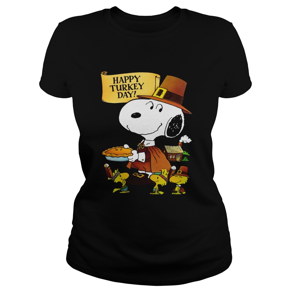 Snoopy And Woodstocks Happy Turkey Day Classic Ladies