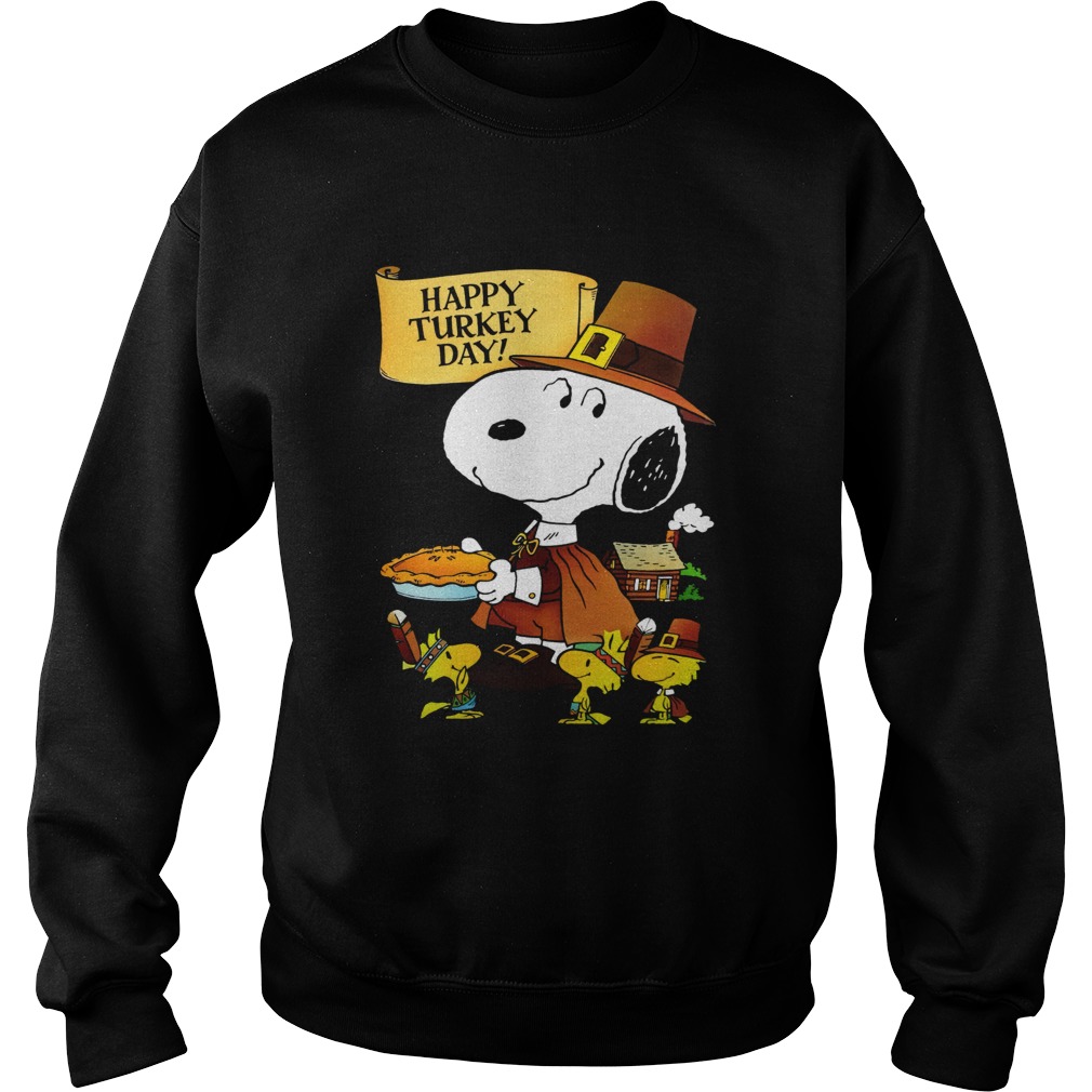 Snoopy And Woodstocks Happy Turkey Day Sweatshirt