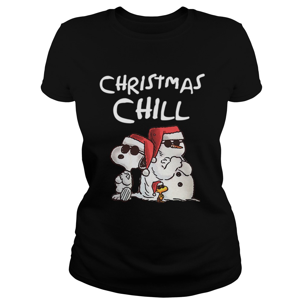 Snoopy Chillin Christmas Charlie Brown Graphic Classic Ladies