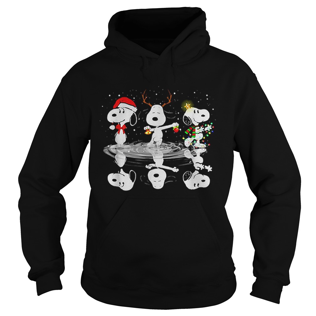 Snoopy Christmas reflection water mirror Hoodie