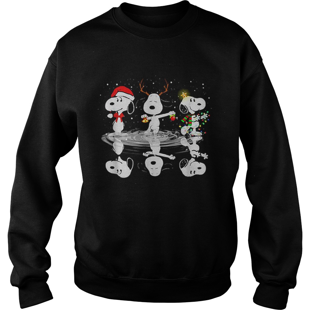Snoopy Christmas reflection water mirror Sweatshirt