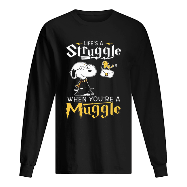 Snoopy Potter life’s a struggle when you’re a muggle Long Sleeved T-shirt 